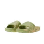 Green Beige Marbled EVA Slide Sandals - Image 2