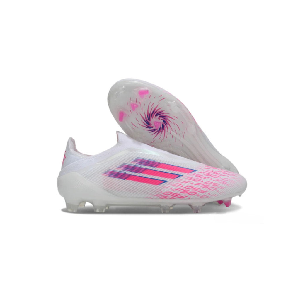 adidas-f50-elite-laceless-fg-firm-ground-soccer-cleats-white-vibrant-pink-deep-blue_1__result Adidas F50 Elite Laceless FG Cleats "White / Vibrant Pink" - Image 1