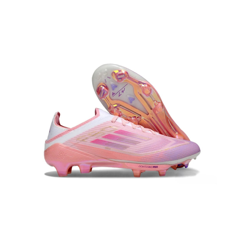 adidas-f50-lightstrike-pro-fg-firm-ground-soccer-cleats-pink-purple-gold_result Adidas F50 Lightstrike Pro Cleats "Pink / Purple" - Image 1